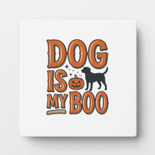 Vintage-Hund ist mein Boo-Halloween-Shirt-Design_1 Fotoplatte