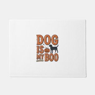 Vintage-Hund ist mein Boo-Halloween-Shirt-Design_1 Fußmatte