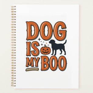 Vintage-Hund ist mein Boo-Halloween-Shirt-Design_1 Planer