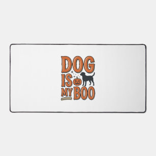 Vintage-Hund ist mein Boo-Halloween-Shirt-Design_1 Schreibtischunterlage