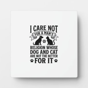 Vintage-Hund-Katze-Religion-Zitat-Pet-Liebhaber-De Fotoplatte