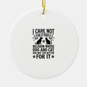 Vintage-Hund-Katze-Religion-Zitat-Pet-Liebhaber-De Keramik Ornament