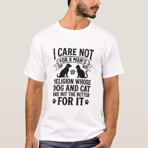 Vintage-Hund-Katze-Religion-Zitat-Pet-Liebhaber-De T-Shirt