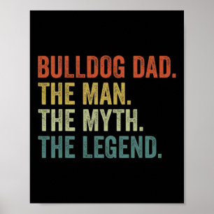 Vintage Hund Papa Mann Mythos Legende Poster