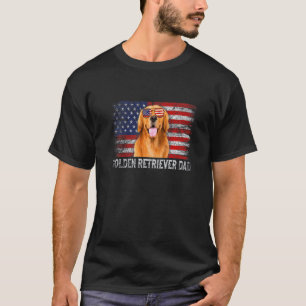 Vintage Hund Papa Retro Golden Retriever Vater T-Shirt