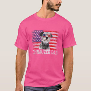 Vintage Hund Papa Retro Schnauzer Vater Tag des Va T-Shirt