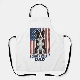 Vintage-Hund-Shirt mit Patrioten-Motiv für Border Schürze