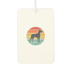 Vintage-Hund-Sonnenuntergang-Silhouette-Vektordesi Autolufterfrischer