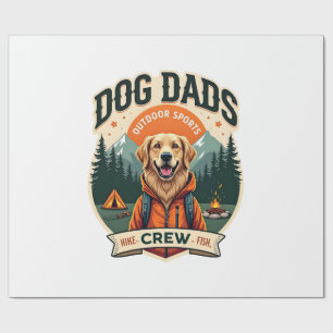 Vintage Hund Väter Outdoor-Sport-Crew Golden Retri Geschenkpapier