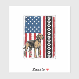 Vintage-Hunde-Flagge Pfotenabdruck Patriotisches-S Aufkleber