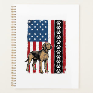 Vintage-Hunde-Flagge Pfotenabdruck Patriotisches-S Planer