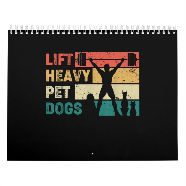 Vintage Hunde mit schweren Hunden Fitness Kalender (Titelbild)