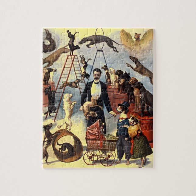 Vintage Hunde Ristorante La Lanchetta Puzzle (Vertikal)