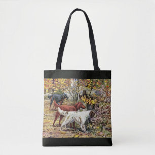 Vintage Hunde Setter Trio Black