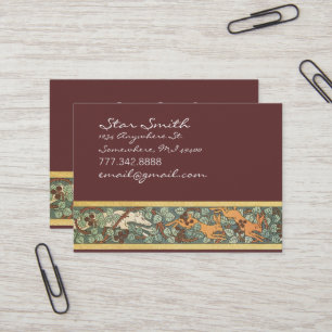 Vintage Hunde- und Kaninchenjagd Visitenkarte