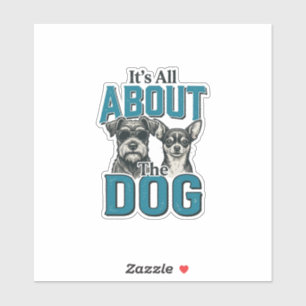 Vintage-Hundefreund-Zitat-Vektordesign_1 Aufkleber