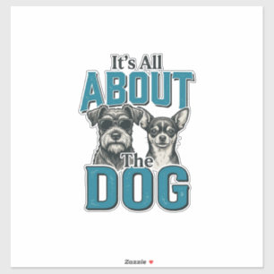 Vintage-Hundefreund-Zitat-Vektordesign_1 Aufkleber