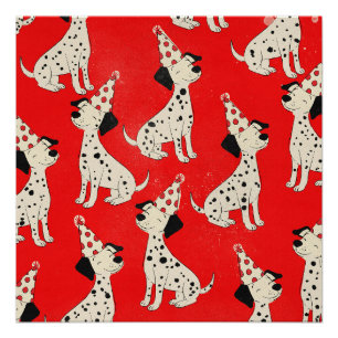 Vintage-Hundegeburtstag Poster