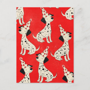 Vintage-Hundegeburtstag Postkarte