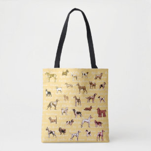 Vintage Hundeillustrations-Tasche