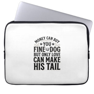 Vintage-Hundeliebe-Zitat-Typografie-Design_1 Laptopschutzhülle