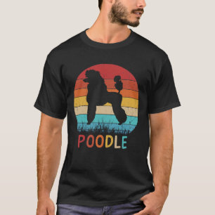 Vintage-Hundeliebhaber-Silhouette Pudel T-Shirt
