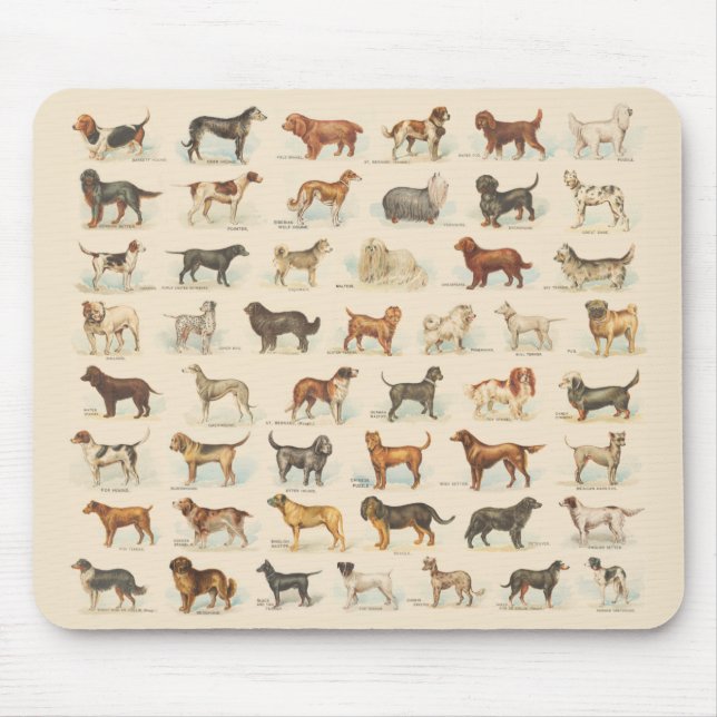 Vintage Hundezucht Mousepad (Vorne)