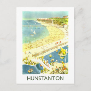 Vintage Hunstanton England Reiseplakat Postkarte