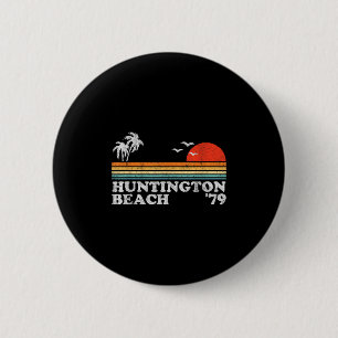 Vintage Huntington Beach Kalifornien Retro Surfen Button