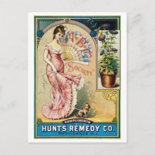 Vintage Hunt's Remedy Company-Werbeanzeige Postkarte