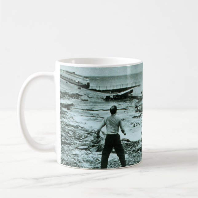 Vintage Hurrikan-Welle Kaffeetasse (Links)