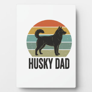 Vintage Husky Dad Retro Hund Vektor Design_1 Fotoplatte