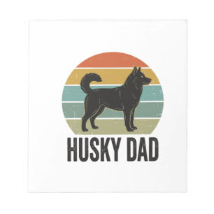 Vintage Husky Dad Retro Hund Vektor Design_1 Notizblock