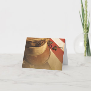Vintage-Hut, Flagge und Medaille Veterans Day Noti Karte