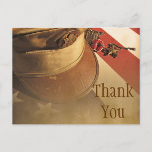 Vintage-Hut, Flagge und Medaille Veterans Day Post Postkarte