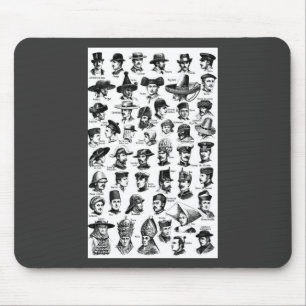 Vintage Hüte Mousepad