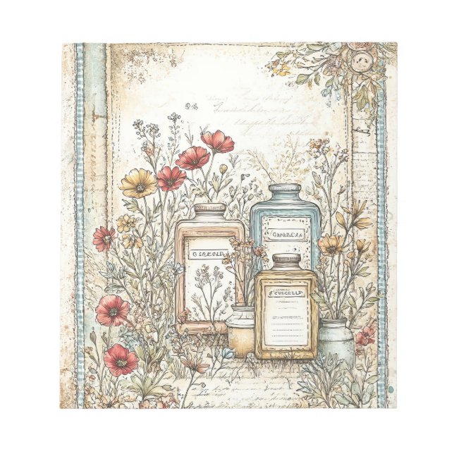 Vintage Hütte Bauernhof Papier Notepad Notizblock (Vorderseite)