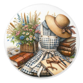 Vintage Hütte-Kern Picknick Keramikknauf