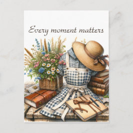 Vintage Hütte-Kern Picknick Postkarte