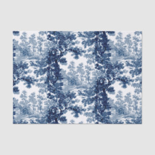 Vintage Hütte Landschaft Toile-Blue & White Seidenpapier