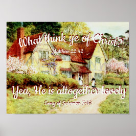 Vintage Hütte mit anpassbarer Biokommentare Poster