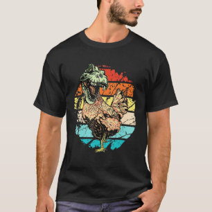 Vintage-Hybrid-Huhn mit T-Rex-Kopf-Vogel-Dinosauru T-Shirt