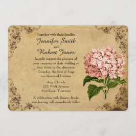 Vintage Hydrangea Hochzeitseinladung Einladung