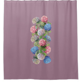 Vintage Hydrangea Shower Curtain Duschvorhang