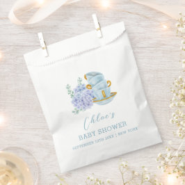 Vintage Hydrangea Tea Brewing Baby Dusche Geschenktütchen