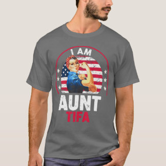 Vintage I Am Auntifa Frau Mädchen Auntifa Amerika T-Shirt