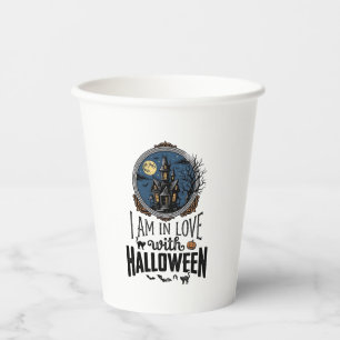 Vintage I Am In Love With Halloween Shirt Design_1 Pappbecher