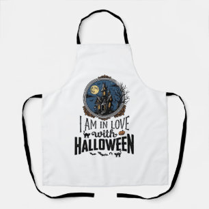 Vintage I Am In Love With Halloween-Shirt-Design_1 Schürze