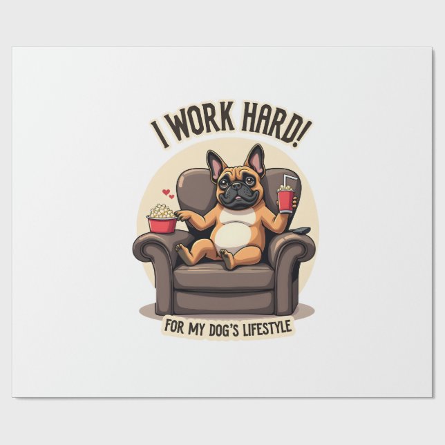 Vintage I Arbeite Hart Für Den Lebensstil Meines H Geschenkpapier (Flach)