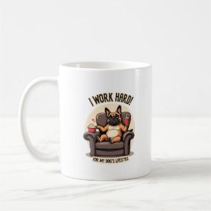 Vintage I arbeite hart für den Lebensstil meines H Kaffeetasse